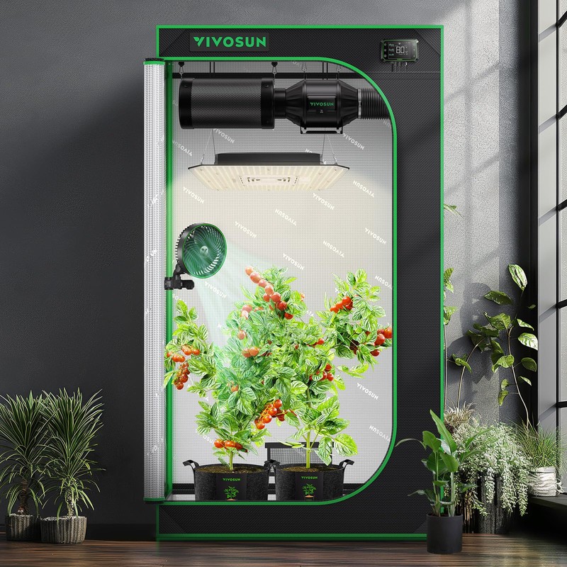 VIVOSUN S326 36"x20"x63" Grow Tent, High Reflective Mylar with Observation
