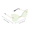 CALLARON Rimless Wings Fun Women Cool Glasses Party Costume Woman