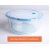 HUSANMP Large Borosilicate Tempered Glass Food Storage Containers with BPA-Free