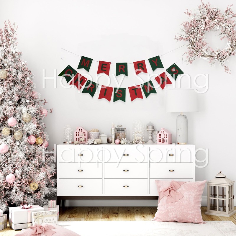 Happy Spring Christmas Garland Merry (Set of 3)