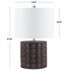 SAFAVIEH Lighting Collection Welsh Modern Rust 21-inch Table Lamp (LED