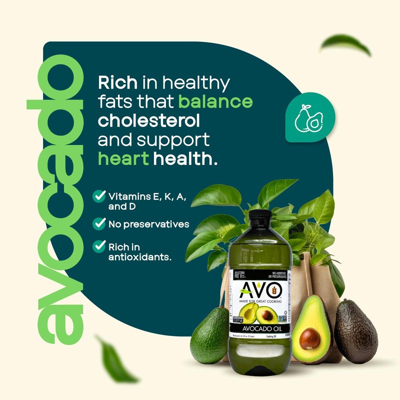 AVO NON GMO 100% Avocado Oil, 67.6 Fl-oz, NO Preservatives