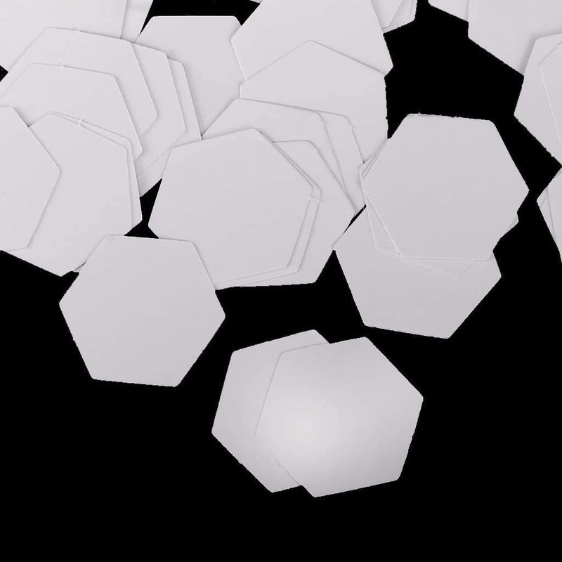 POFET 500pcs Hexagon English PAPER PIECING Quilting Templates Craft -