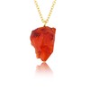 Gemsymphony Raw Carnelian Gemstone Necklace – Natural Crystal Pendant on