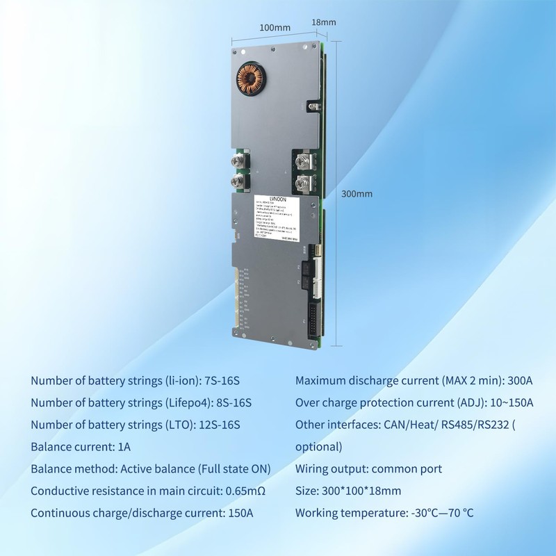 LVNOON PB1A2A Smart Active Inverter BMS with Smartphone App Operation
