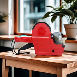 NaviLintek 2-Line 20-Digit Price Gun,Pricing Labeler w/ 1500 Orange 5300 White Labels 3 Ink Rolls Kit,Date Code Tagging Stickers Tag Machine for Retail Garage Sale,Clothes Label Applicator (Plus)