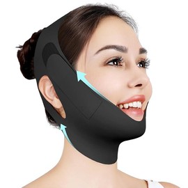 Chin Strap for Sleeping,Adjustable Chin Strap,Jaw Strap,Jawline Shaper,V Line Lifting Mask,Black, Facial Comfort - Color: black