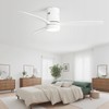 Sofucor 52 Inch Low Profile Ceiling Fan with Lights Remote