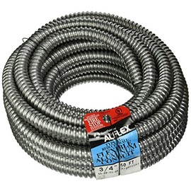 Woods 55082305 AL Flex Fo7500050M Type Rwa Reduced Wall Flexible Conduit; 3/4 in X 50 Ft; Aluminum