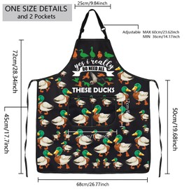 MBMSO Duck Apron for Duck Lovers Gifts Duck Mom Apron Wildlife Gifts for Duck Hunters Gifts Duck Farmer Apron Duck Lady Gifts (Duck Apron-b)