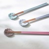 Chopstick Rest and Chopsticks Pair Set, White & Gray, Chopsticks