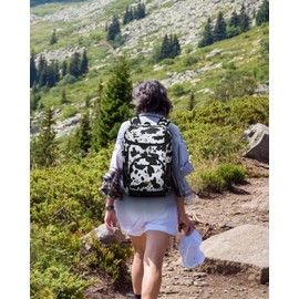 Pritent Cooler Backpack for Men Women Insulated Waterproof Lunch Backpack Leak Proof Cooler Bag Lightweight Lunch Backpack for Camping Beach Travel Picnic(Cow Print,30 Cans)