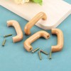 sourcing map 8Pcs Wood Drawer Pulls Handles, 64mm/2.52" Hole Spacing