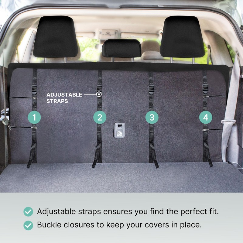 FH Group Car Seat Cover for Back Seat in Black