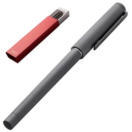 Deff DEEF Premium Ballpoint Pen Men and Women Gift Set with Wrapping Bag, Oil-based, Water-Based Business Refill Pen Jacket, Aluminum, Charcoal Black