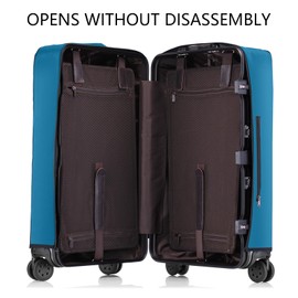 Linpr Transparent PVC Suitcase Cover, No Disassembly Required Clear Luggage Protector Suitcase Cover, Waterproof Travel Wrap Luggage Cover Protectors, Luggage Bag for Hard Cover Suitcase, Blue, 24