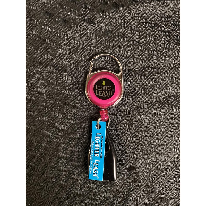 Premium Lighter Leash Retractable Keychain Clip (Pink)