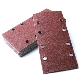 IROKCAKPT Orbital Sander Paper #60, Magic Type, Electric Sander Paper, 3.7 x 7.3 inches (93 x 186 mm), Set of 30, For Carpentry DIY Work, Car Polishing, Metal Polishing, Manufacturer's Warranty