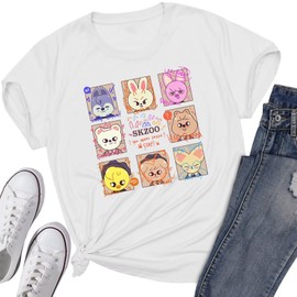 Kpop Stray Kids Tshirt Bangchan Jisung Felix Hyunjin I.N Changbin Seungmin Kpop Merch Tops for Women Men