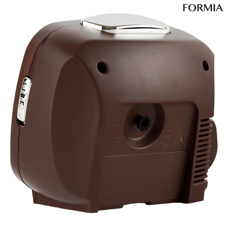 Formia HT-A015W-BR Alarm Clock, Luminous, Silent, Continuous Second Hand, Electronic