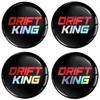 SkinoEu Set 4 x 70 mm Aufkleber für Radkappen Nabenkappen Nabendeckel Radnabendeckel Rad-Aufkleber Hologrammaufkleber Drift King A 5170