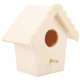 DIY Wooden Birdhouse Unfinished Hanging Wood Bird Houses Paintable Garden Decoration for Kids[#1] Birdhouses
