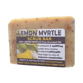 HARMONY SOAPWORKS Organic Lemon Myrtle Scrub Bar Soap 140g