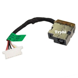 Tryhi Laptop AC DC Power Jack Plug in Charging Port Socket Connector with Cable Harness for HP Envy X360 15T-W000, 15T-W100 15T-W200, 15-W000 15-W000NA, 15-W001NA 15-W001NK, 15-W001NQ