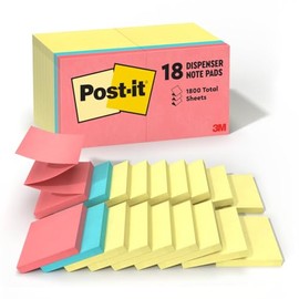 Post-it Pop-up Notes Value Pack, 3 in x 3 in, Canary Yellow and Cape Town Collection, 14 Pads/Pack plus 4 FREE Cape Town Collection Pads (R330-14-4B)