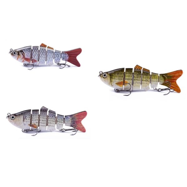 Axvxby 3 Pcs 16.5g Multi Jointed Swimbait Fishing Lures -