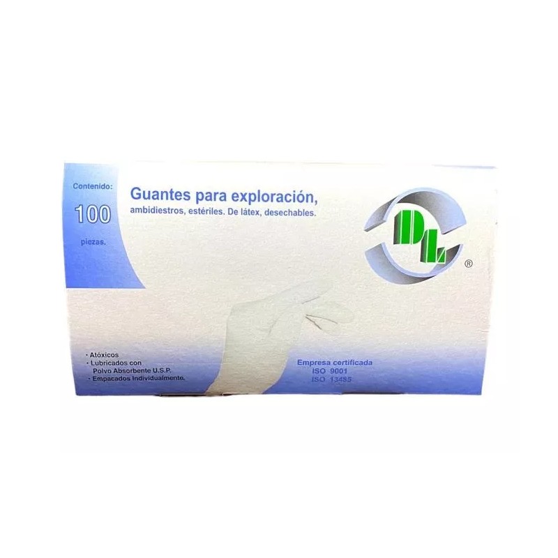 Guante Estéril Para Exploración Látex Desechable Chico