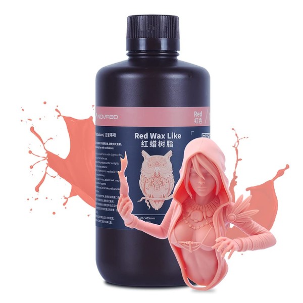 Third Generation NOVA3D Red Wax-Like Resin 3d Print UV Curing