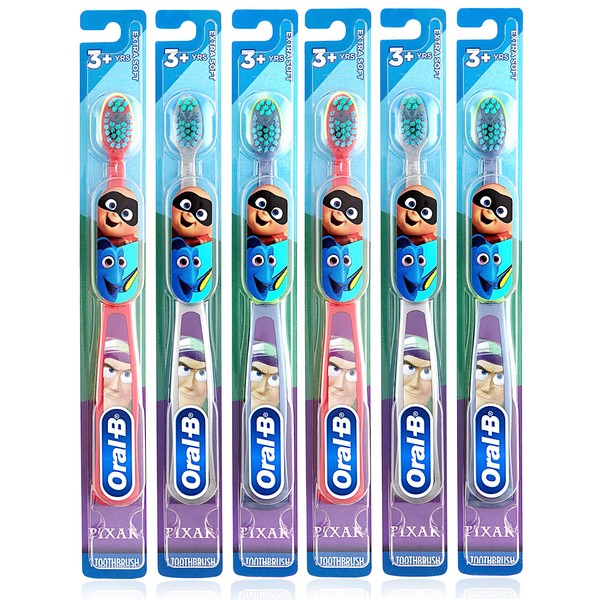 Oral-B Toy Story - Cepillo de dientes para niños pequeños de 3 años (extra suave, 6 unidades)
