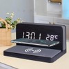 Peakloong 10W Multifunctional LED Wireless Charging Alarm Clock Silent Clock