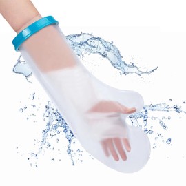 Kesntto Waterproof Hand Cast Cover, Bath Shower Arm Cast Cover, PVC Waterproof Full Protective Cover, Adult Arm Cast Cover for Shower