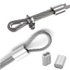 25pcs 5.0mm Aluminum Cable Crimp Loop Sleeves for Wire Rope
