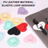 uxcell 4 Pcs Heart Pen Loop Holder for Notebook, Self