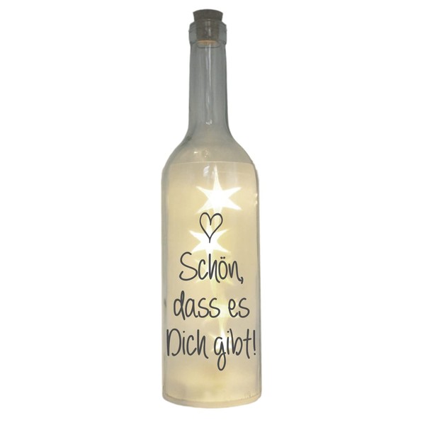 WB wohn trends LED Bottle with Motif, Schön dass es