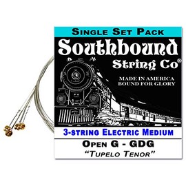 "Tupelo Tenor" GDG String Set for 23" Scale 3-string Electric Cigar Box Guitars