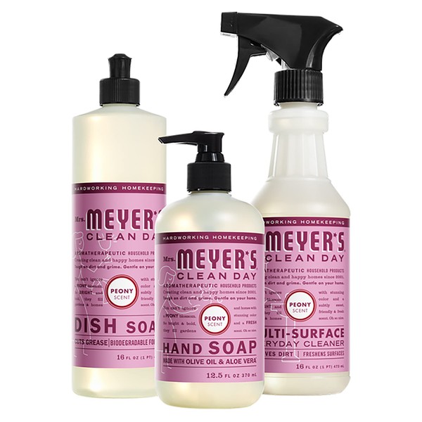 MRS. MEYER'S CLEAN DAY Limited Edition Scent Kitchen Basics Set (Peony)