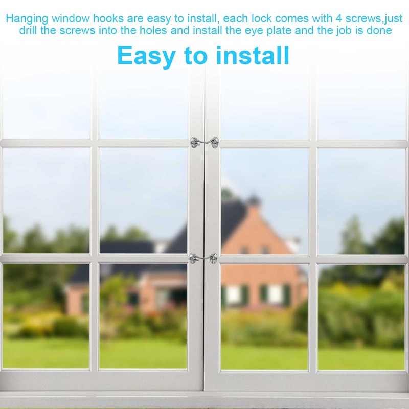 4 Pack 75mm Storm Hooks with Eyelets, AMONENZ Storm Hooks