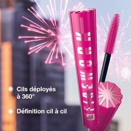 Maybelline New York Mascaras Volume & Definition - 360° Unfolded Eyelash Effect - 24 Hours Hold - Without Package - Sensational Firework - Colour: Very Black