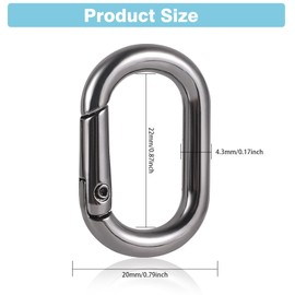 HLTOO 15PCS Spring Claps Connector, Metal Jewelry Clasps, Snap Hooks Clip Buckle, for Bags, Purses, Keychains, 3 Colors