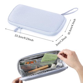 Rolin Roly Multi-function Pencil Case Pencil Box Large Capacity Pen Case Holder for Women Pen Bag Organizer with Zipper (blue)