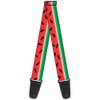 Buckle-Down Guitar Strap - Watermelon Stripe Red/Green/Black GS-W32317