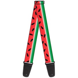Buckle-Down Guitar Strap - Watermelon Stripe Red/Green/Black GS-W32317