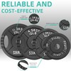 Fitvids Cast Iron 1" Standard Weight Plates Including 5FT Standard