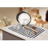 2pack Gingham Dish Drying mat 18x24 Black/White