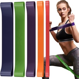 Resistance Bands, Exercise Workout Bands for Women and Men, 5 Set of Stretch Bands for Booty Legs, Pilates Flexbands