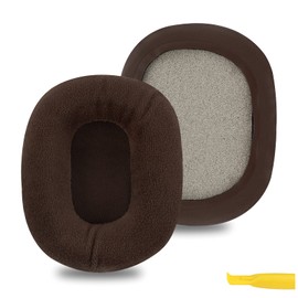 Geekria Comfort Velour Replacement Ear Pads for Turtle Beach Stealth 400, 450, 500X, 520, 600, 700, 900, HiFi780 Headphones Ear Cushions, Headset Earpads, Ear Cups Cover Repair Parts (Brown)
